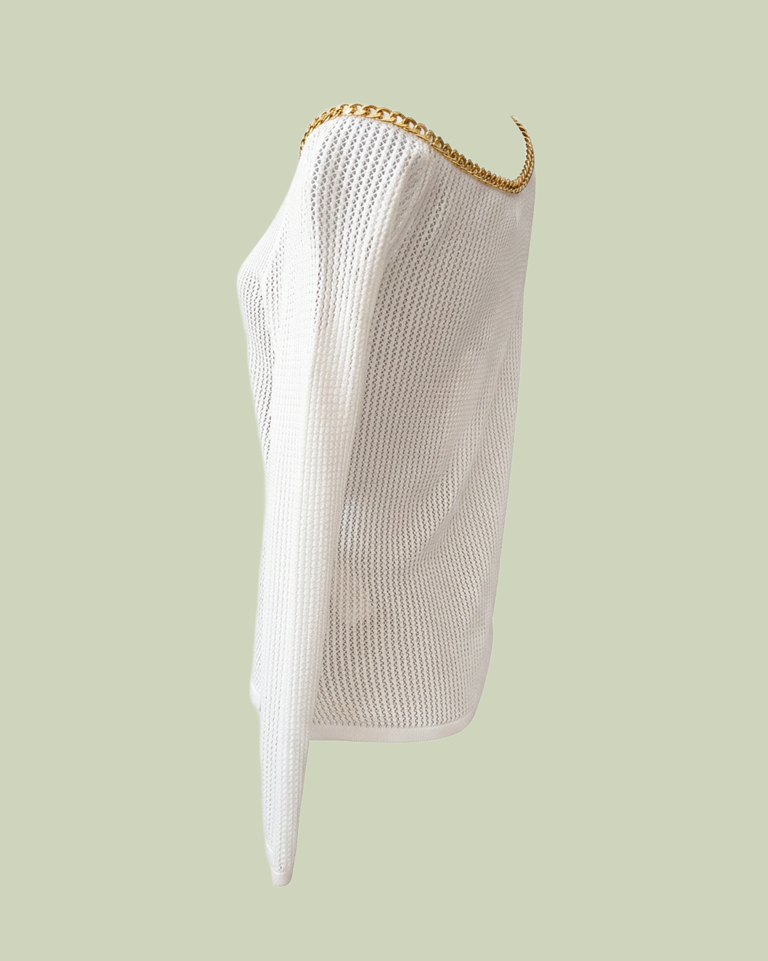 Maglia traforata spalla scoperta con dettaglio catena - Axel