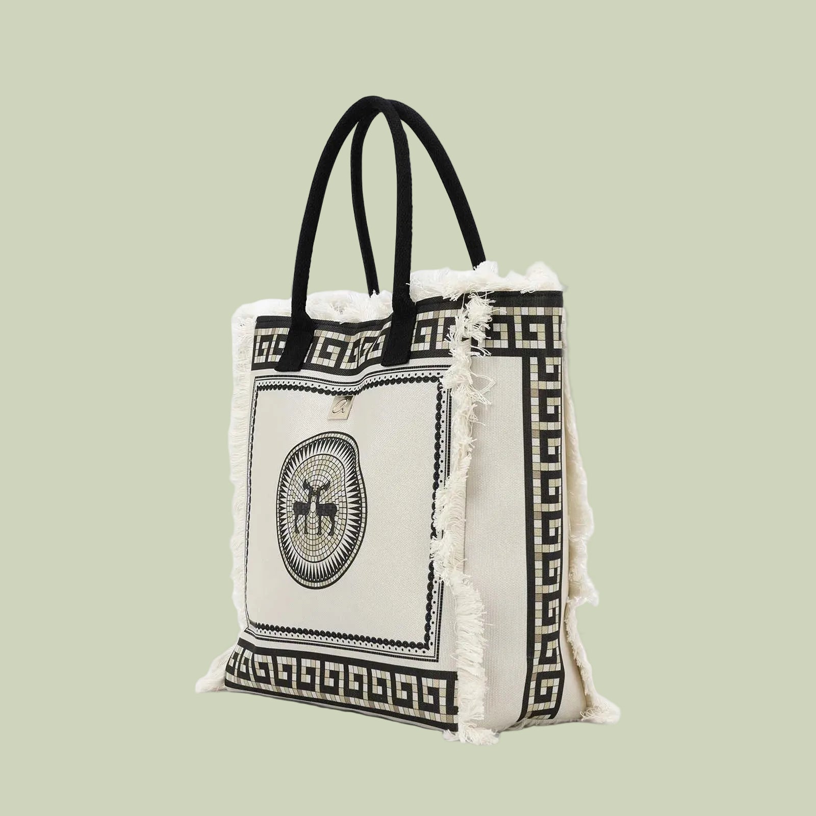 Borsa da spiaggia con stampa di cervo - foto 3