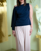 Pantalone palazzo con pince ed elastico dietro - Lysa Kott