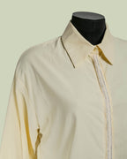 Camicia Cropped con Bordo Gioiello – Mimi-Muà