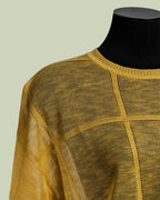 Maglia Fine con Motivo a Griglia Traforata – Mimi-Muà