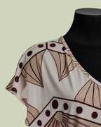 Blusa a Manica Corta in Jersey Art Déco – Mimi-Muà