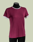 T-shirt Ringer in Viscosa con Bordi a Contrasto – Mimi-Muà