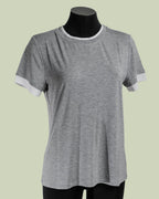 T-shirt Ringer in Viscosa con Bordi a Contrasto – Mimi-Muà