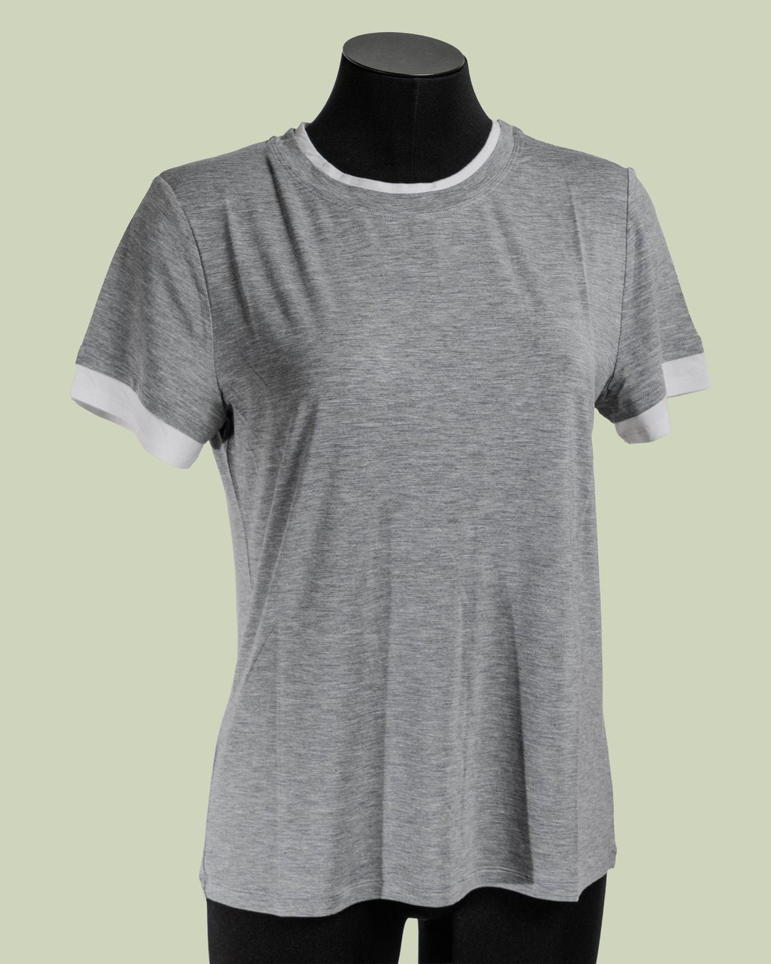 T-shirt Ringer in Viscosa con Bordi a Contrasto – Mimi-Muà
