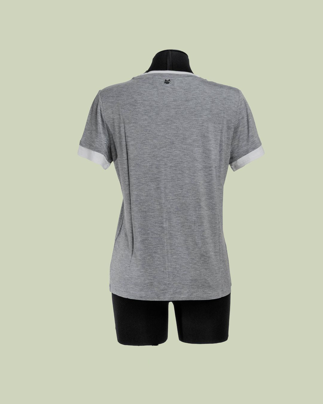 T-shirt Ringer in Viscosa con Bordi a Contrasto – Mimi-Muà