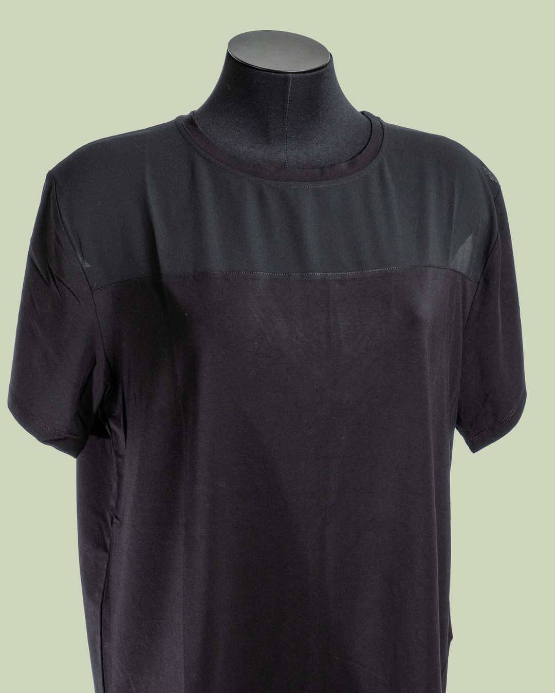 T-shirt con Yoke in Georgette Semi-trasparente – Mimi-Muà