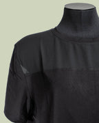 T-shirt con Yoke in Georgette Semi-trasparente – Mimi-Muà