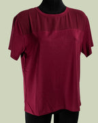 T-shirt con Yoke in Georgette Semi-trasparente – Mimi-Muà