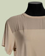 T-shirt con Yoke in Georgette Semi-trasparente – Mimi-Muà