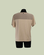 T-shirt con Yoke in Georgette Semi-trasparente – Mimi-Muà