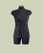 Top con Nodo Drappeggiato e Scollo a V – Mimi-Muà