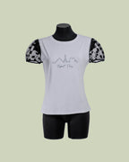 T-shirt 'Esprit Paris' con Maniche in Tulle a Pois – Mimi-Muà