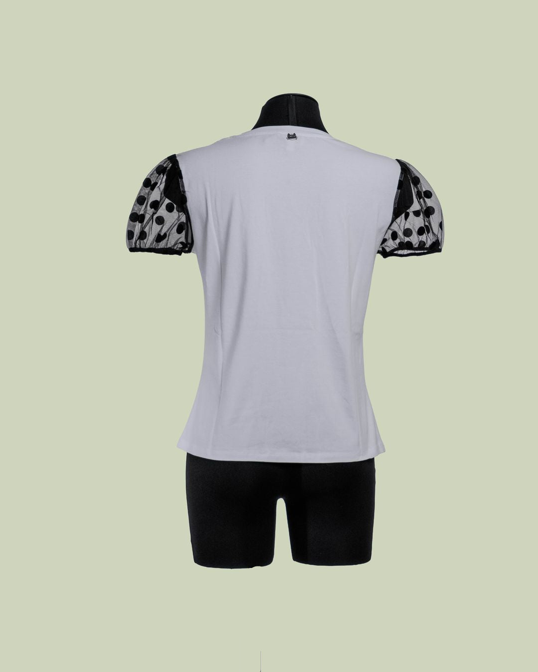T-shirt 'Esprit Paris' con Maniche in Tulle a Pois – Mimi-Muà