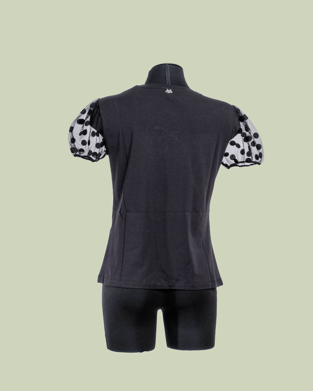 T-shirt 'Esprit Paris' con Maniche in Tulle a Pois – Mimi-Muà