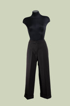 Pantalone Cropped con Piega Centrale e Risvolto – Mimi-Muà
