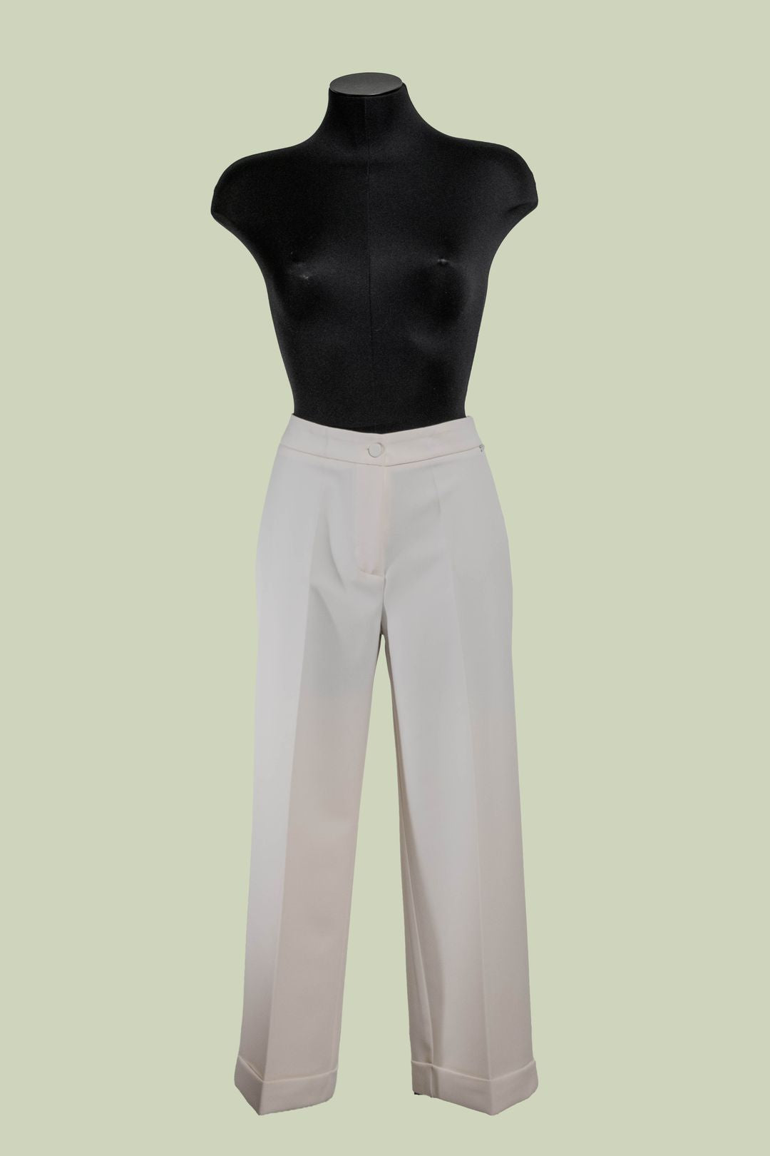 Pantalone Cropped con Piega Centrale e Risvolto – Mimi-Muà