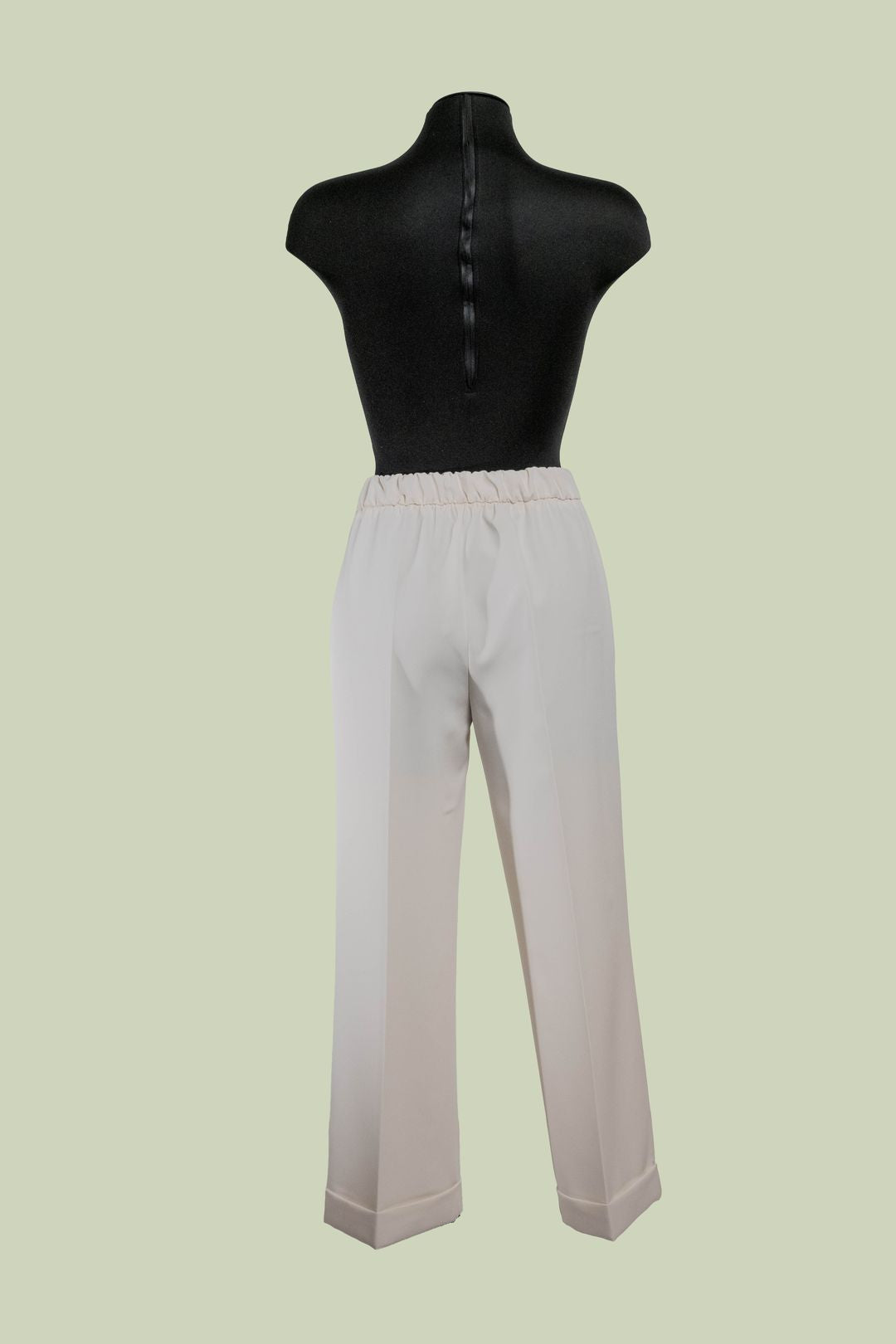 Pantalone Cropped con Piega Centrale e Risvolto – Mimi-Muà