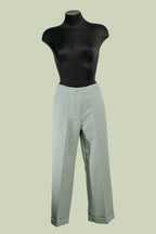 Pantalone Cropped con Piega Centrale e Risvolto – Mimi-Muà