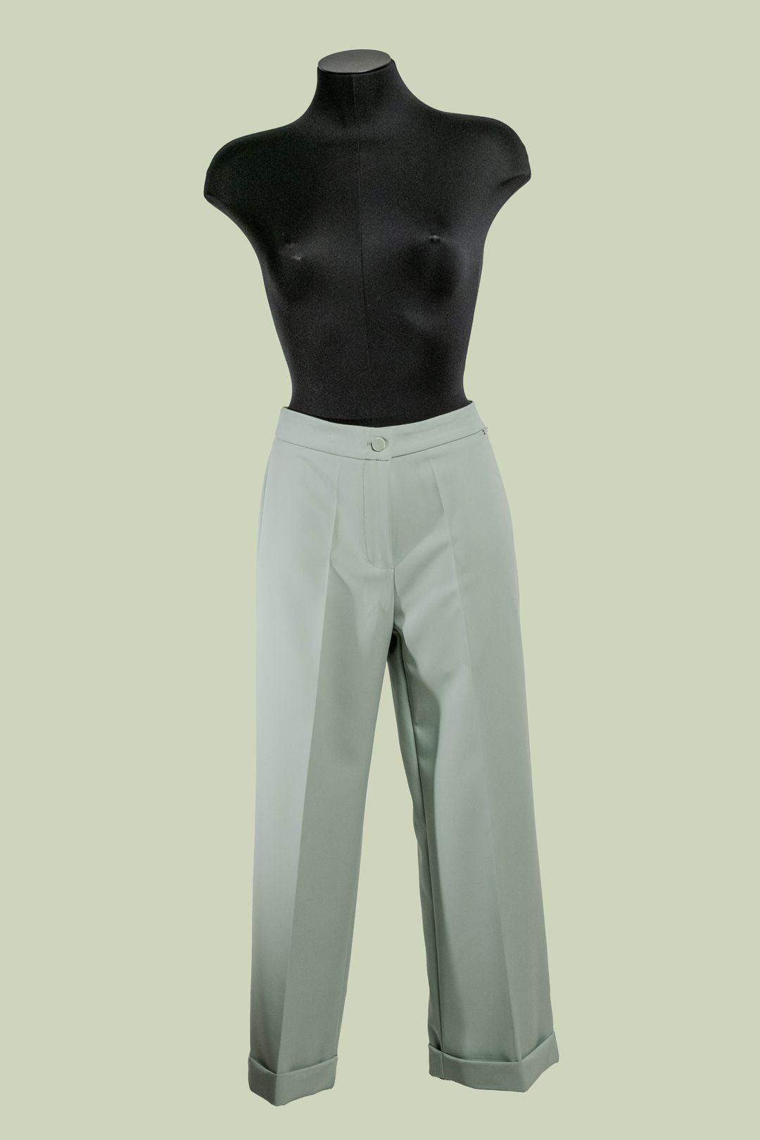 Pantalone Cropped con Piega Centrale e Risvolto – Mimi-Muà