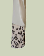 Blusa in Raso con Polsino Paillettato Animalier – Mimi-Muà