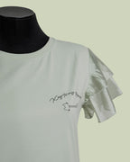 T-shirt 'Key to My Heart' con Maniche a Doppio Volant – Mimi-Muà