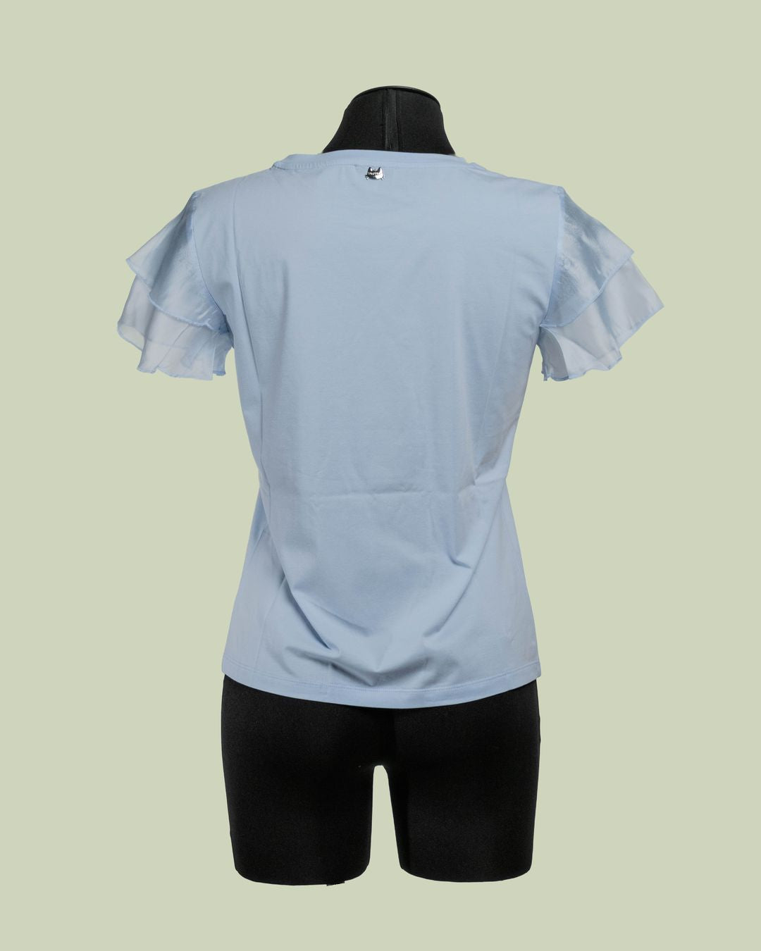 T-shirt 'Key to My Heart' con Maniche a Doppio Volant – Mimi-Muà
