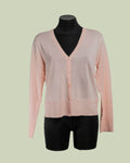 Top in Maglia Fine con Scollo a V e Bottoni – Mimi-Muà