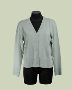 Top in Maglia Fine con Scollo a V e Bottoni – Mimi-Muà