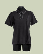 T-shirt con Scollo a Goccia e Catena di Strass – Mimi-Muà