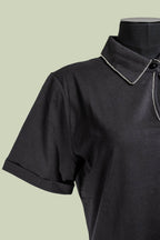 T-shirt con Scollo a Goccia e Catena di Strass – Mimi-Muà