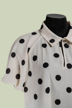 Blusa a Pois con Maniche a Palloncino – Mimi-Muà