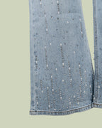 Jeans a Zampa con Cascata di Strass – Mimi-Muà