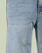Jeans a Zampa con Cascata di Strass – Mimi-Muà