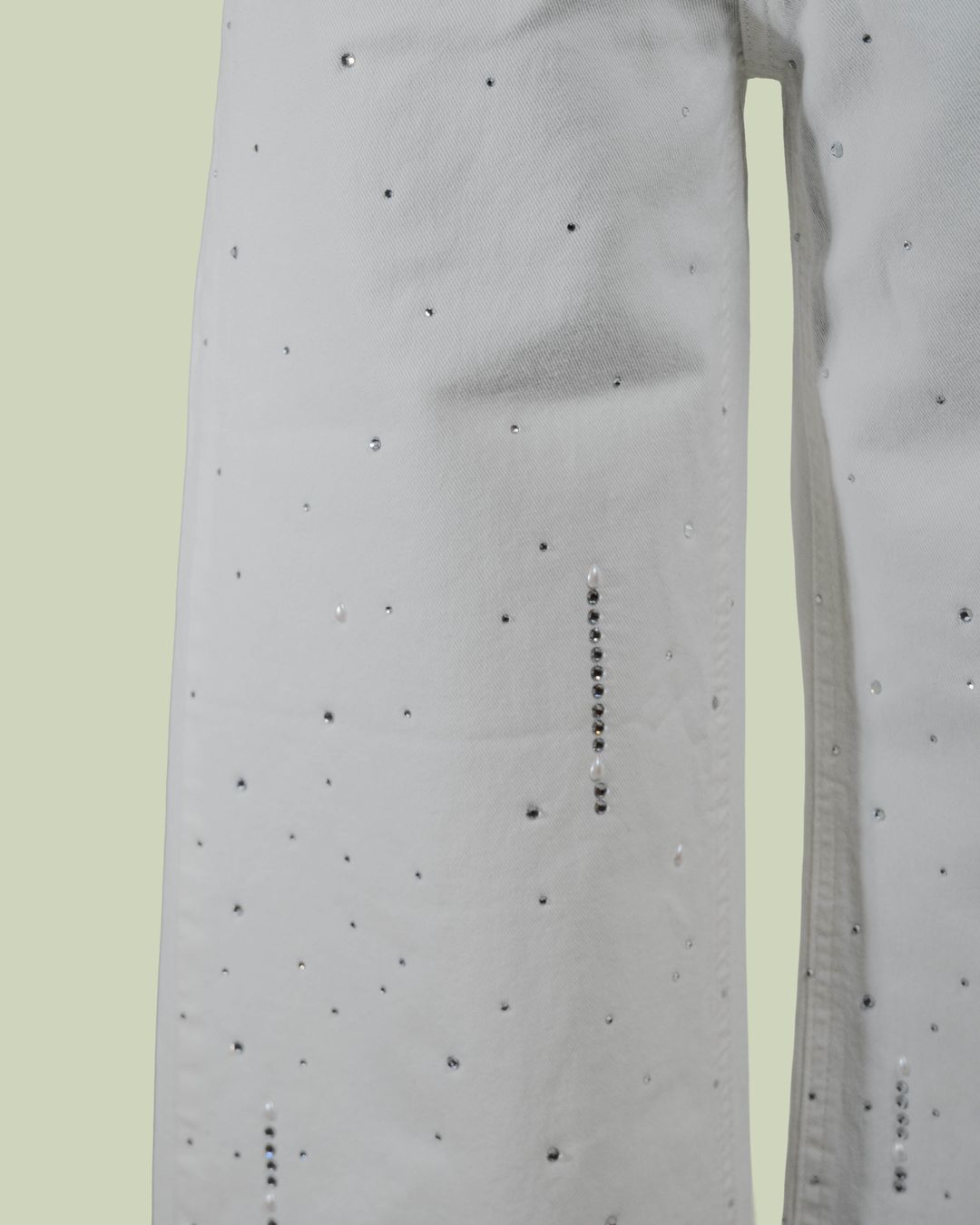 Jeans a Zampa con Cascata di Strass – Mimi-Muà