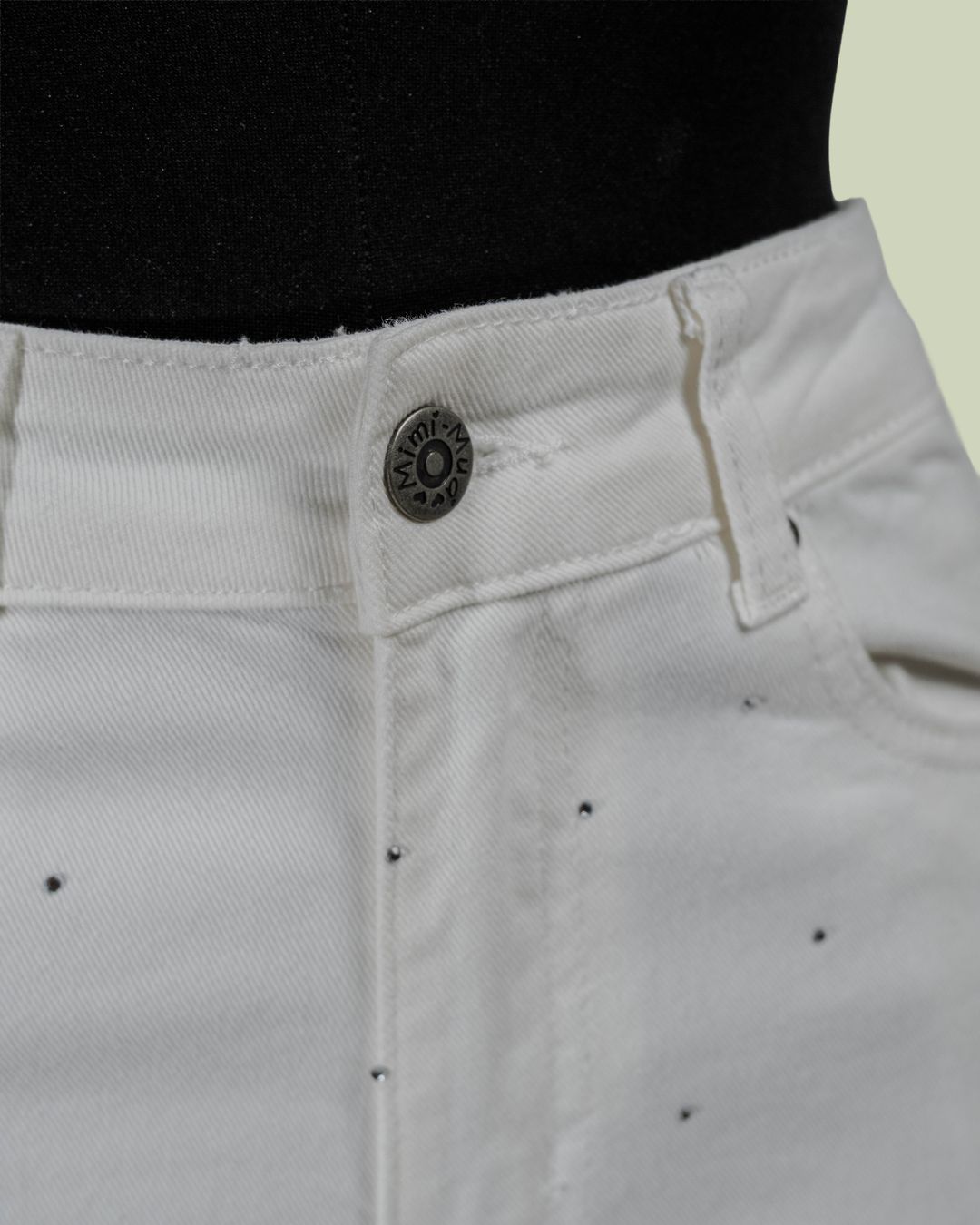 Jeans a Zampa con Cascata di Strass – Mimi-Muà