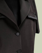 Giacca Cropped a Maniche Corte con Finiture in Raso – Mimi-Muà