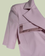 Giacca Cropped a Maniche Corte con Finiture in Raso – Mimi-Muà