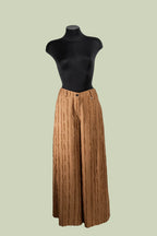 Pantalone Largo in Jacquard Cupro con Piega Segnata – ECO