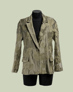 Giacca Jacquard con Applicazioni Floreali in Rilievo – ECO