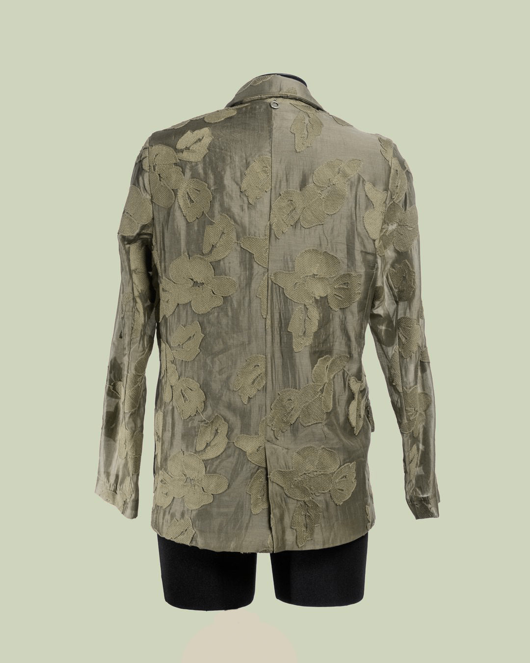 Giacca Jacquard con Applicazioni Floreali in Rilievo – ECO