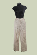 Pantalone a Gamba Larga con Righe e Inserti di Paillettes – ECO