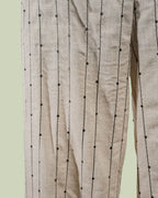 Pantalone a Gamba Larga con Righe e Inserti di Paillettes – ECO