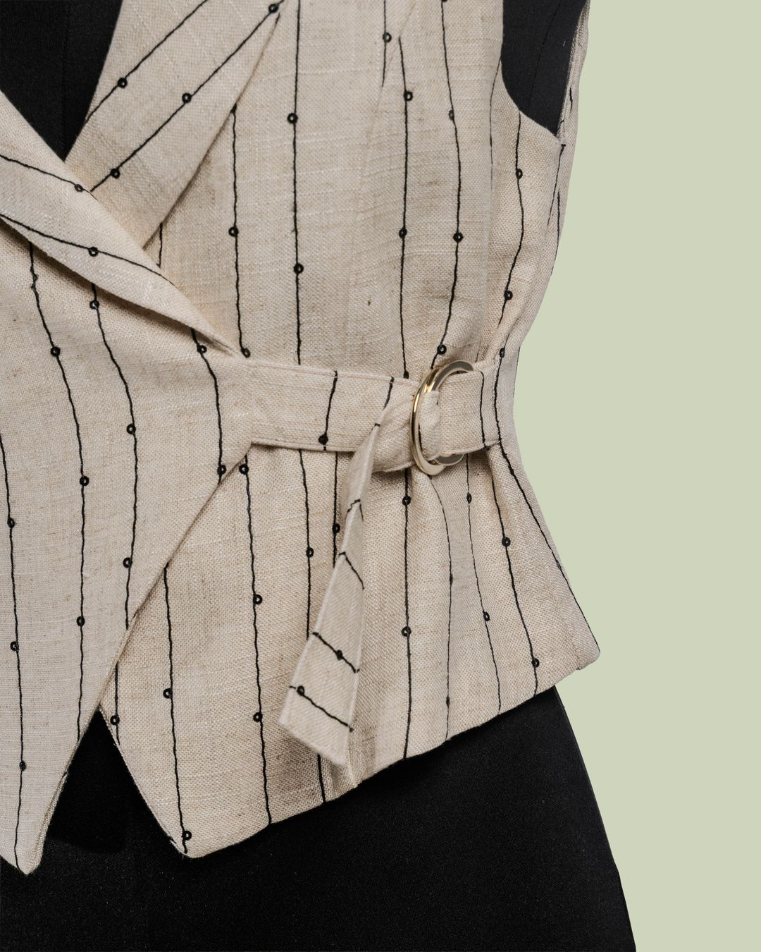 Gilet Sartoriale con Righe in Paillettes – ECO