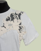 T-shirt con Applicazione Asimmetrica in Pizzo Ricamato – ECO