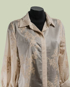 Camicia in Lyocell Semi-trasparente con Ricamo Floreale – ECO