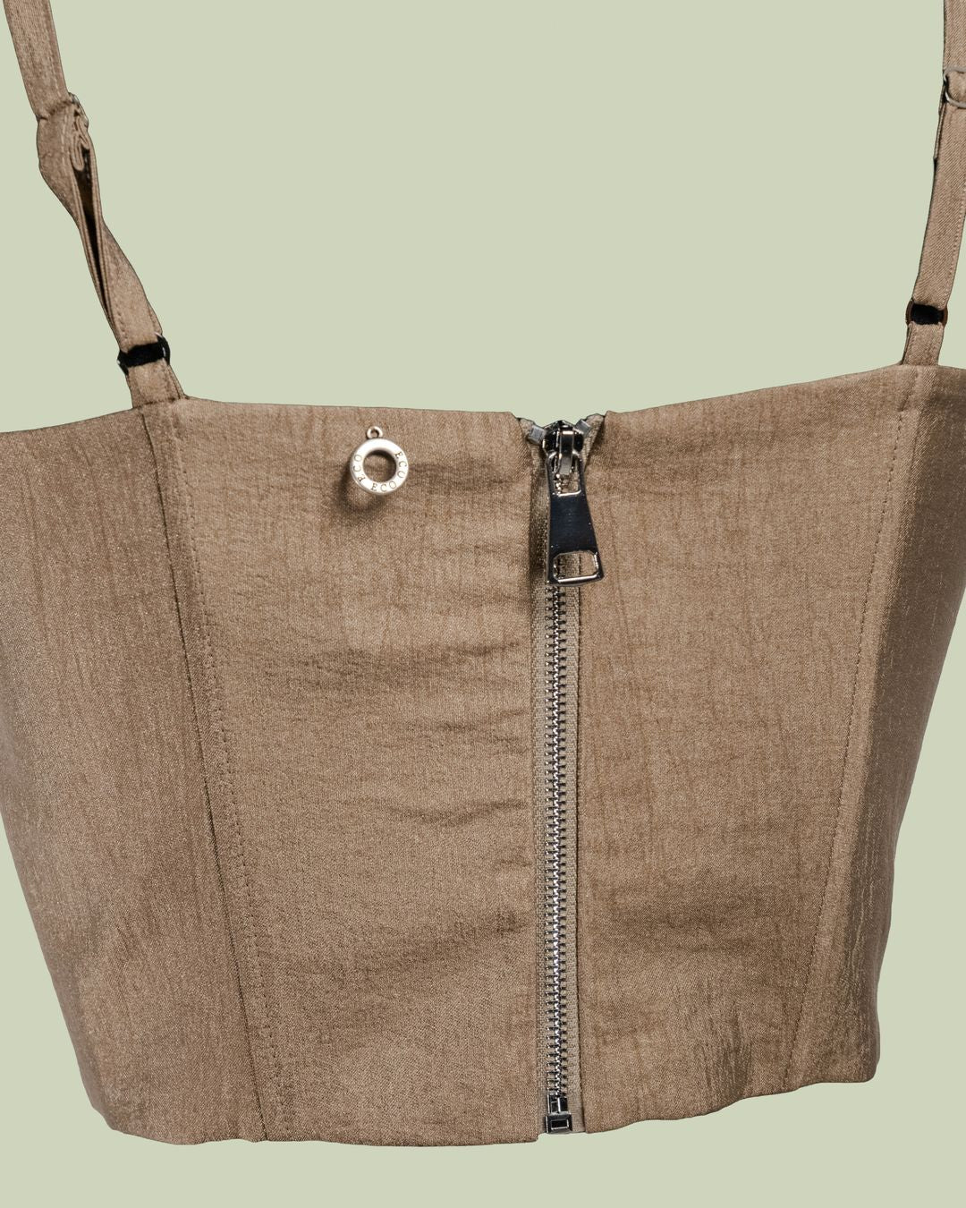 Bustier Sartoriale con Coppa a Cuore e Spallini – ECO - CAMMELLO