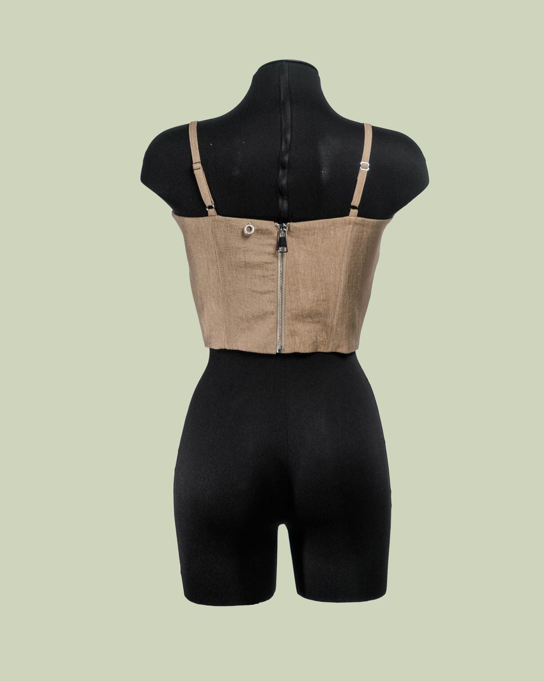 Bustier Sartoriale con Coppa a Cuore e Spallini – ECO - CAMMELLO