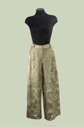 Pantalone Palazzo con Applicazioni Floreali in Jacquard – ECO