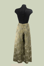 Pantalone Palazzo con Applicazioni Floreali in Jacquard – ECO